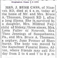 Cass, Mrs. J. Bush